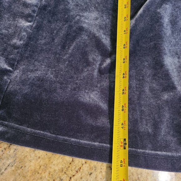 Vtg 80's 90's Carole Little Size 8 Petite Gray Velour Dress Embellished Sleeve - Picture 3 of 12